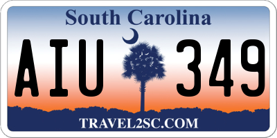 SC license plate AIU349