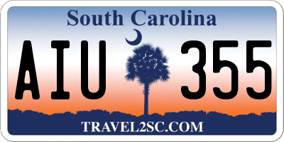 SC license plate AIU355