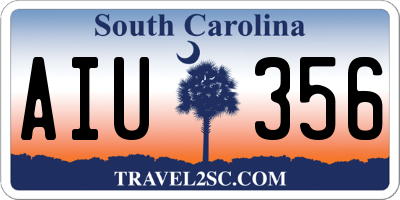 SC license plate AIU356