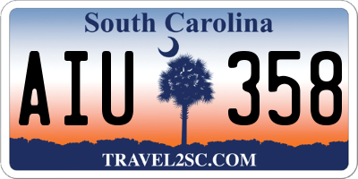 SC license plate AIU358
