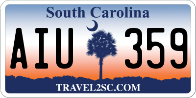 SC license plate AIU359