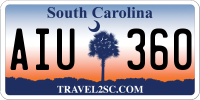 SC license plate AIU360