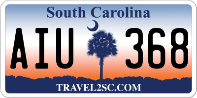 SC license plate AIU368