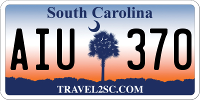 SC license plate AIU370
