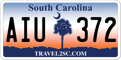 SC license plate AIU372