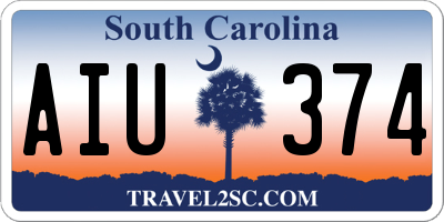SC license plate AIU374