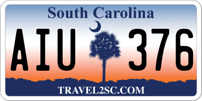 SC license plate AIU376