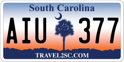 SC license plate AIU377