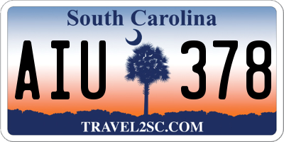 SC license plate AIU378