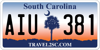 SC license plate AIU381