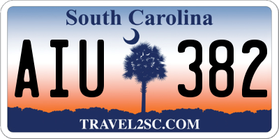 SC license plate AIU382