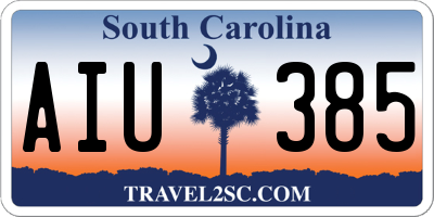 SC license plate AIU385