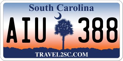 SC license plate AIU388