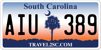 SC license plate AIU389