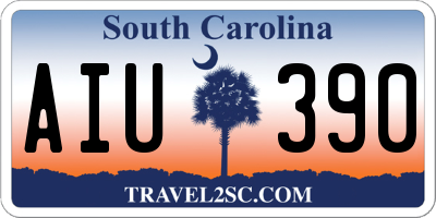 SC license plate AIU390