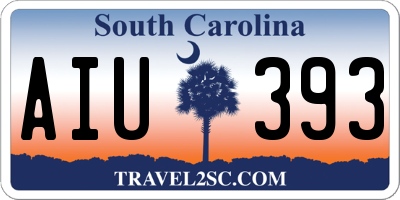 SC license plate AIU393