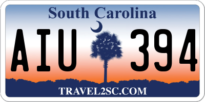 SC license plate AIU394