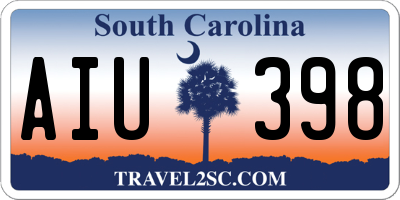 SC license plate AIU398