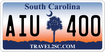 SC license plate AIU400