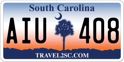 SC license plate AIU408
