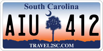 SC license plate AIU412
