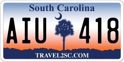 SC license plate AIU418