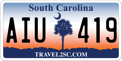 SC license plate AIU419