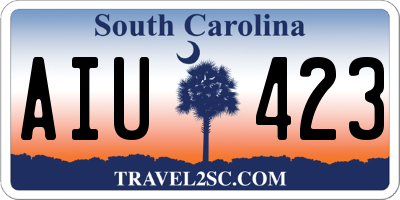 SC license plate AIU423