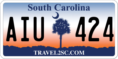SC license plate AIU424