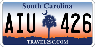 SC license plate AIU426