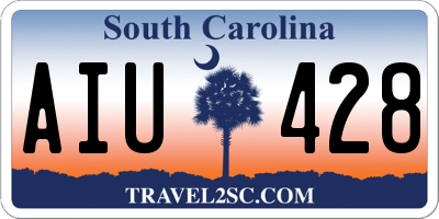 SC license plate AIU428