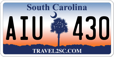 SC license plate AIU430
