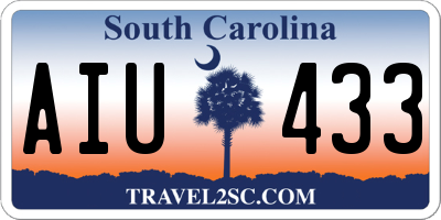 SC license plate AIU433