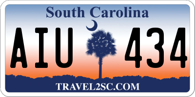 SC license plate AIU434