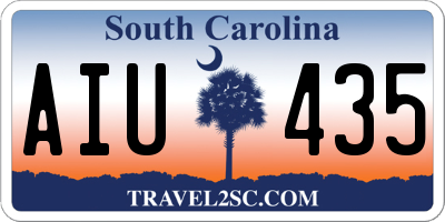 SC license plate AIU435