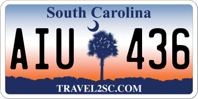SC license plate AIU436