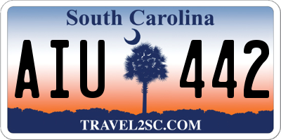 SC license plate AIU442