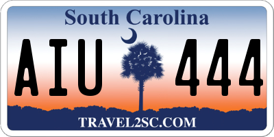 SC license plate AIU444