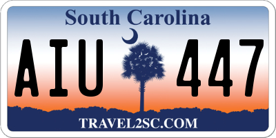 SC license plate AIU447