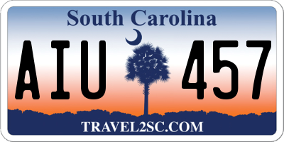SC license plate AIU457