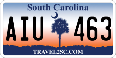 SC license plate AIU463