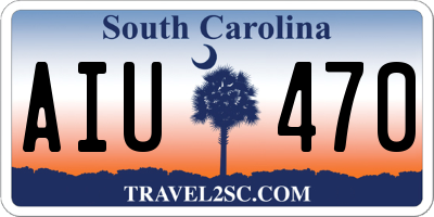 SC license plate AIU470