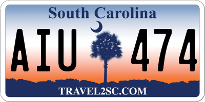 SC license plate AIU474
