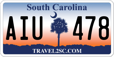 SC license plate AIU478