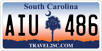 SC license plate AIU486