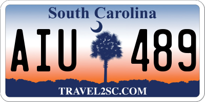 SC license plate AIU489