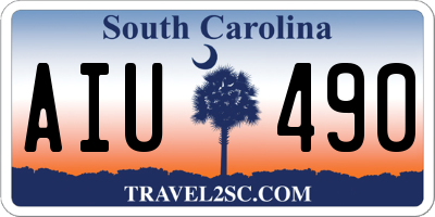 SC license plate AIU490