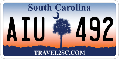 SC license plate AIU492