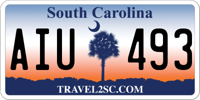 SC license plate AIU493