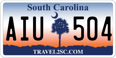 SC license plate AIU504